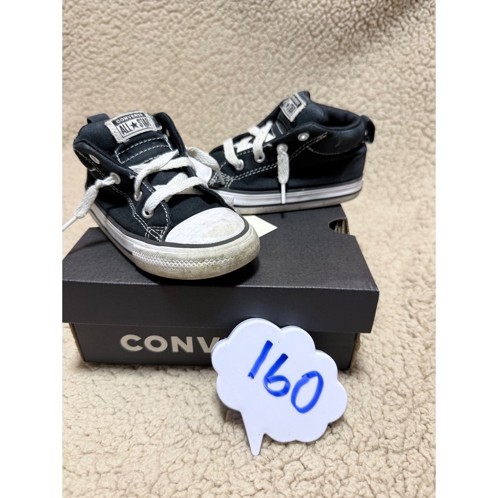 Converse Chuck Taylor All Star Street Mid Black White Infant Sneakers A01721F 8